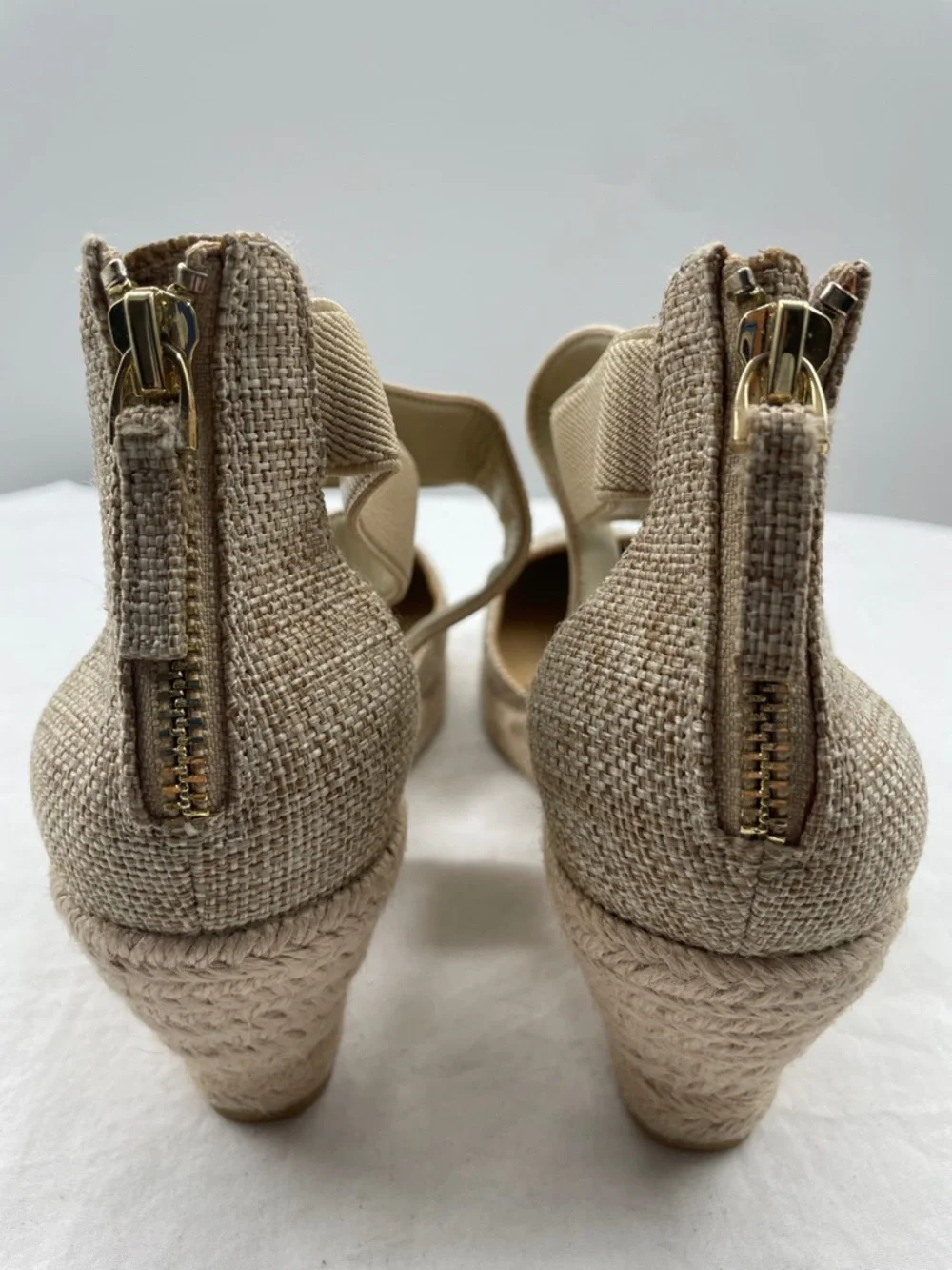 Talbots Lyndsay D’orsay Espadrille Wedges - Linen. 7.5. From Local Talbots!